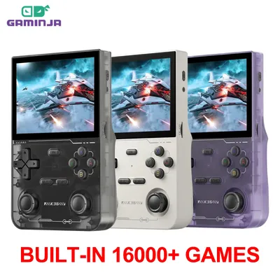 GAMINJA K36 3.5Inch IPS Screen Handheld Game Console 64GB Memory Classic Games Portable Handheld