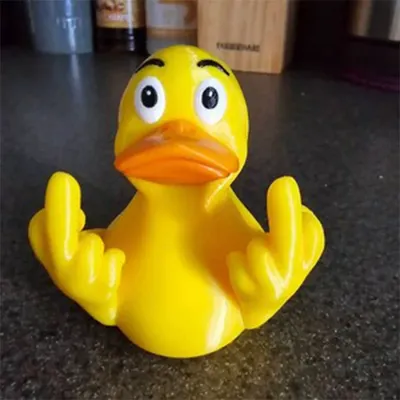 Middle Finger Duck Rubber Ducks Finger Trump Bidem With Us Flag Pattern Small Yellow Duck For Jeep