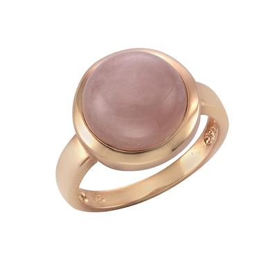 Zeeme - Ring 925/- Sterling Silber Rosenquarz rosa Ringe 1 ct Damen