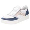 Plateausneaker REMONTE, Damen, Gr. 37, weiß, jeansblau, rosé, Leder, Lederimitat, sportlich, Schuhe, Freizeitschuh, Halbschuh, Schnürschuh in schmaler Form
