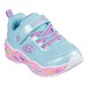 Lauflernschuh SKECHERS "PLAY SCENE-FUN SQUAD", Kinder, Gr. 24, bunt (türkis, multi), Mesh, Lederimitat, kontrastfarbene Details, animal-print, sportlich, Schuhe, Sneaker mit bunten Motiven verziert, Größenschablone zum Download