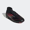 Fußballschuh ADIDAS PERFORMANCE "F50 LEAGUE MID FG/MG KIDS", Gr. 38, core schwarz, iron metallic, lucid rot, Synthetik, sportlich, Schuhe