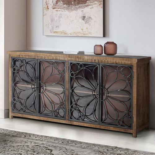 Sideboard Kommode mit Glastüren im Landhausstil