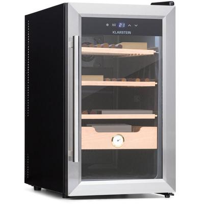 Klarstein - El Presidente 48 cave à cigares 48 l 3 clayettes 1 compartiment bois de cèdre