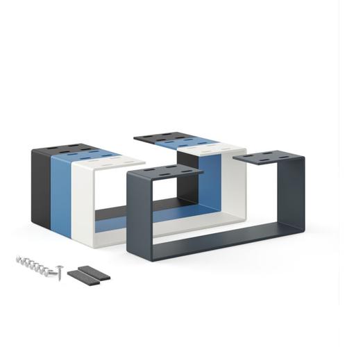 Holzbrink - Pied de Table en métal Gris 1 pièce Support de Table/Cadre pour Table Basse, Table à