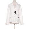 Eddie Bauer Damen Blazer, Gr. 36, weiß, Baumwolle