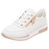 Keilsneaker REMONTE, Damen, Gr. 44, bunt (sanftes weiß, natur), Leder, kontrastfarbene Details, sportlich, Schuhe Sneaker, Freizeitschuh, Halbschuh, Schnürschuh in schmaler Form