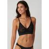 Bralette SLOGGI "GO Allround Lace", Damen, Gr. 1, N-Gr, schwarz, Single Jersey, Obermaterial: 59% Polyamid, 41% Elasthan, casual, BHs, One Size, Spitze, tiefer V-Ausschnitt, zum Wenden