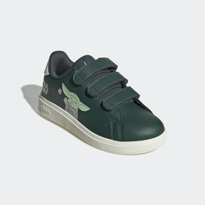 Klettschuh ADIDAS SPORTSWEAR "ADVANTAGE MANDALORIAN CF C", Gr. 35, legend ivy, sanftes weiß, mist jade, Synthetik, Textil, sportlich, Schuhe, Design auf den Spuren des adidas Stan Smith Image