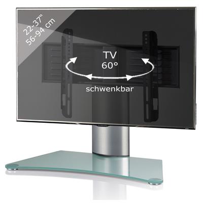 TV-Rack VCM "TV Standfuß Aufsatz Erhöhung Alu Glas Windoxa Mini" Gr. 70, mattglas, B:70cm H:52cm T:30cm, Sideboards