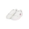 Sneaker TOMMY JEANS "TJM THE GREENWICH NEW ESS", Herren, Gr. 45, weiß (weiß kombiniert), Leder, Textil, sportlich, Schuhe, Freizeitschuh, Halbschuh, Schnürschuh im Basekt-Style
