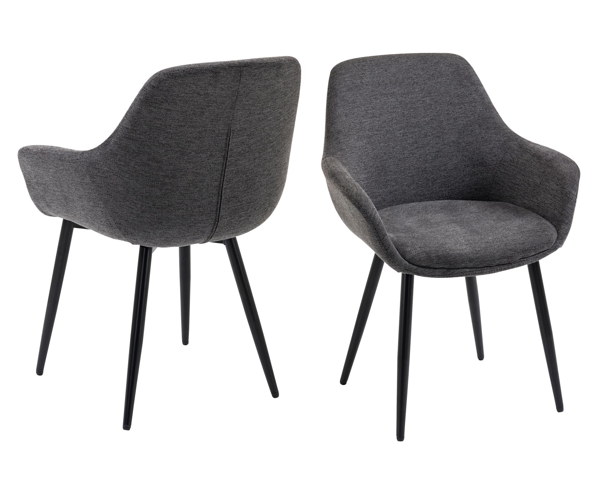 SalesFever »Leo« Armlehnstuhl 2er-Set anthrazit 64x86x59 cm Image