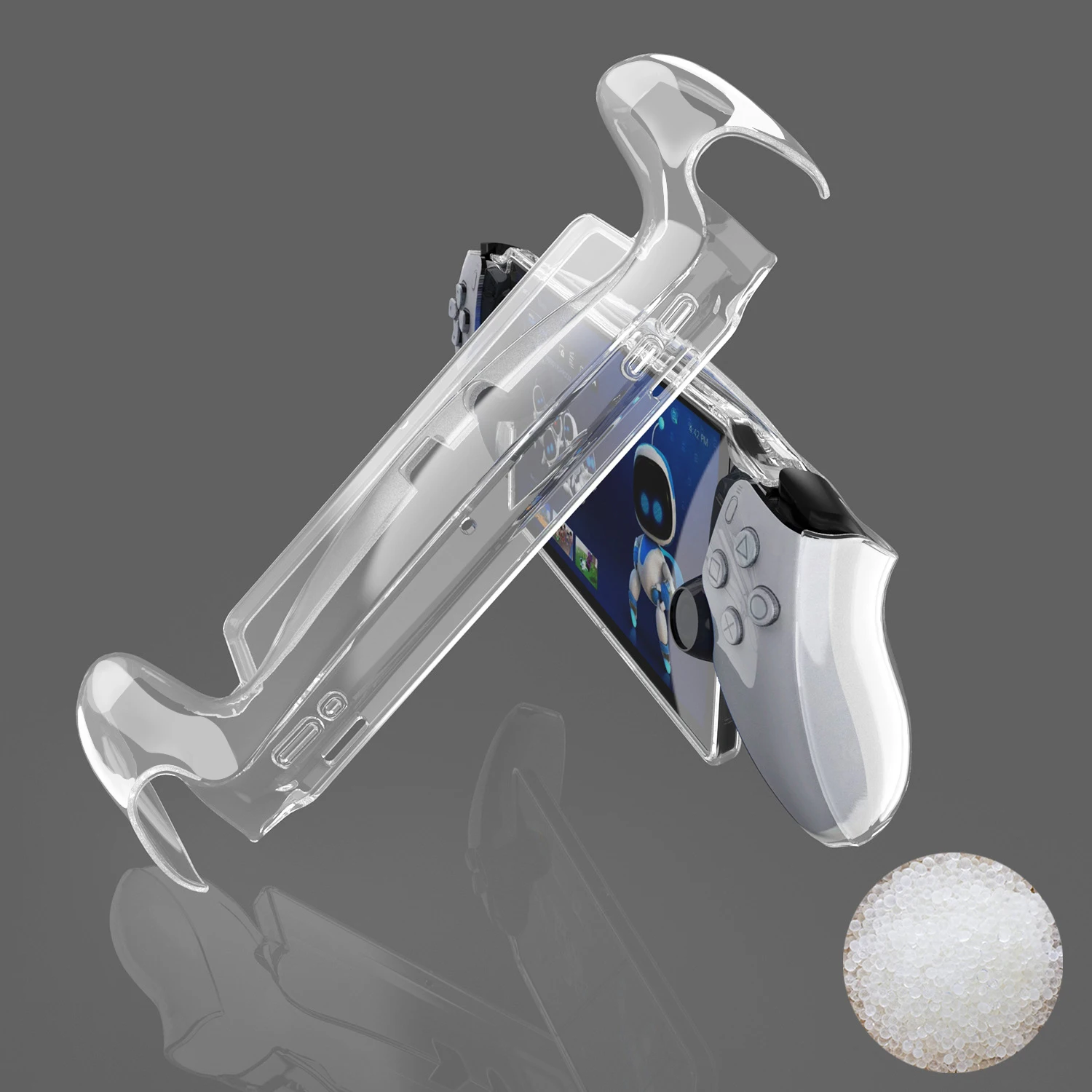 For Sony PlayStation Portal Case Game Console Clear Silicone Protective Shell Back Cover Ergonomic Skin Sleeve Game Accessories