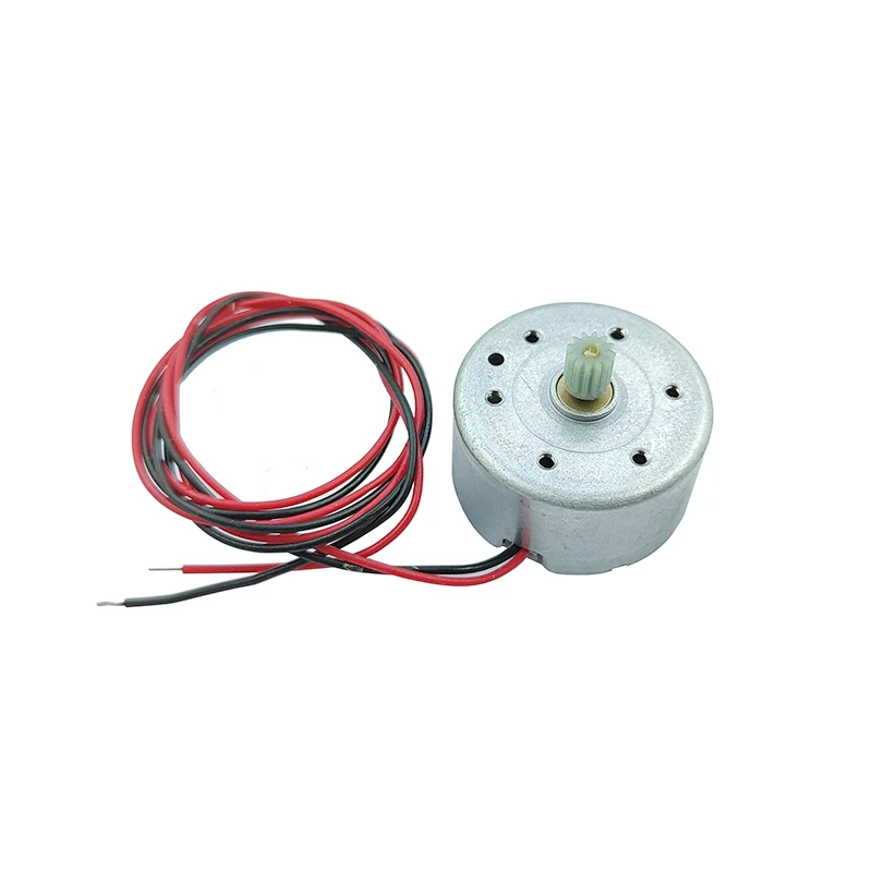 RF-300C Micro 300 Motor DC 3V 6V 9V 12V 7600RPM Mini Mute 24mm Round Spindle Motor 2mm Shaft DIY Solar Power Hobby Toy Model
