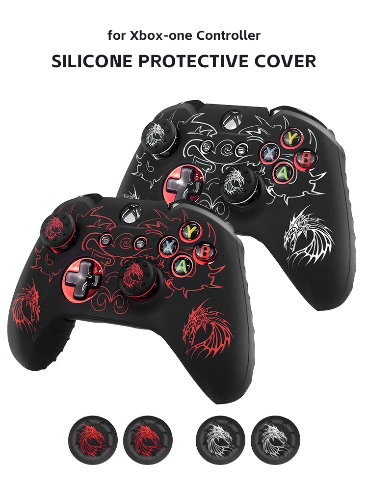 Data Frog Silicone Case for Xbox One Controller Cover Proective Skin for Xbox Gamepad with Thumb Grip Accessories Control Cases