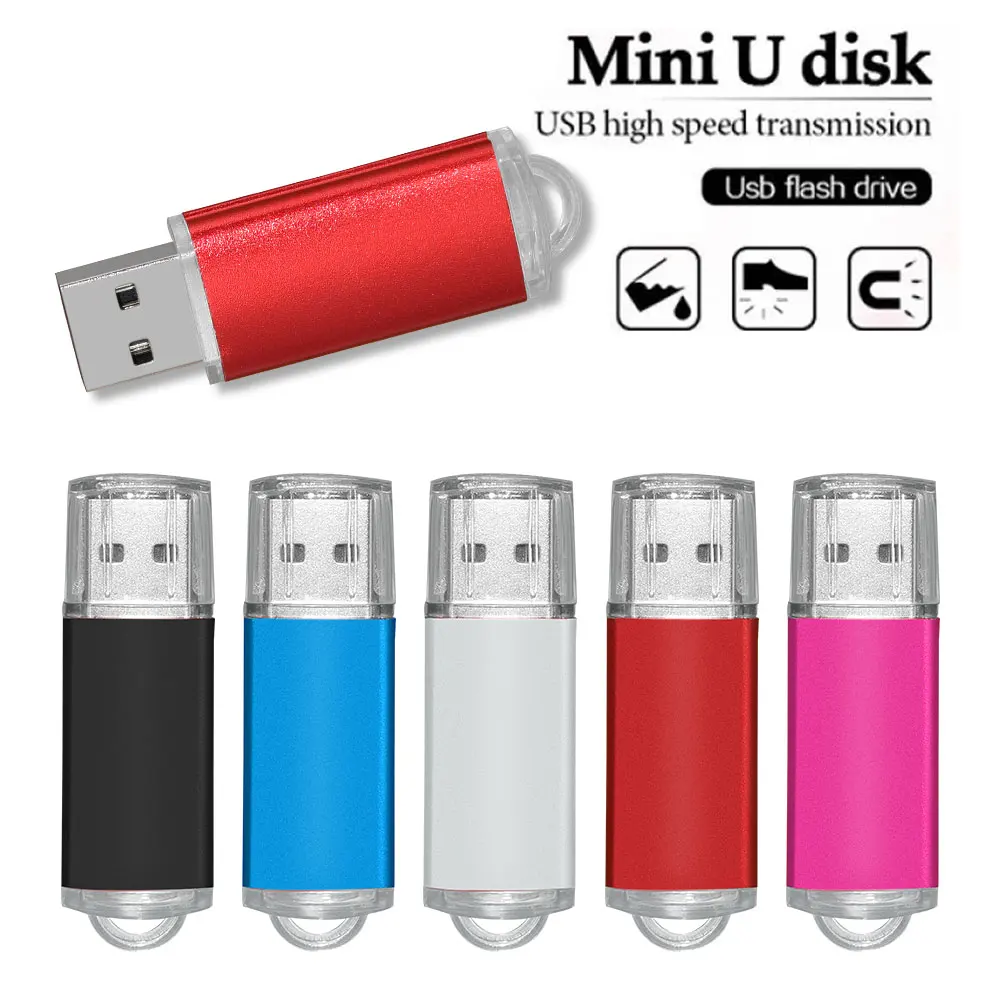Colour USB 2.0 Flash Drive 8GB 16GB 32GB 64GB USB Stick Pen Drive 1GB 2GB 4GB Pendrive for Smart Phone/PC Custom