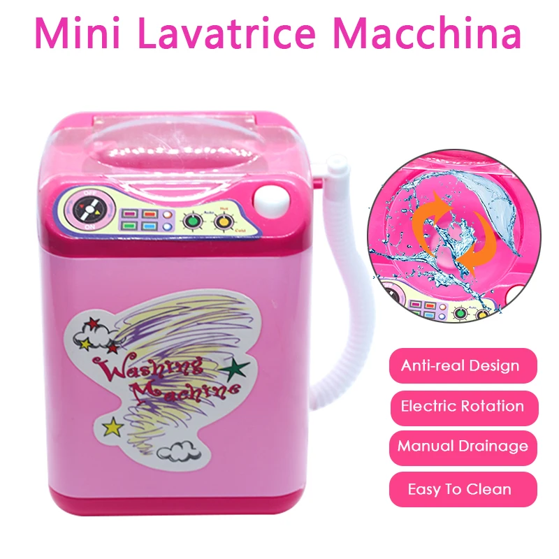 Washing Machine Toy Mini Electric Makeup Brush Cleaner Automatic Cleaning Washing Machine Play Home Toy Coffee Mixer