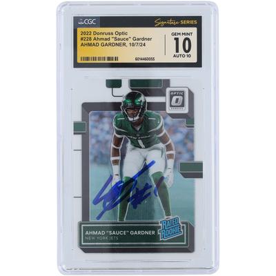 V106832 JET Ahmad Gardner New York Jets Autogramm 2022 Panini Donruss Optic #228 CGC Fanatics Zeuge authentifizierte 10/10 Rookie-Karte 1 Ahmad Sauce Gardner AUT PAA TRADING CARDS 45642 AUTTRC CA01F06834 #33 Image