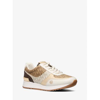 Michael Kors Andi Color-Block Signature Logo Trainer Cream 5