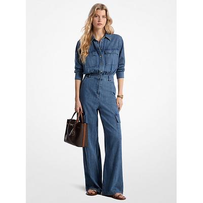 Michael Kors Chambray Jumpsuit Blue S