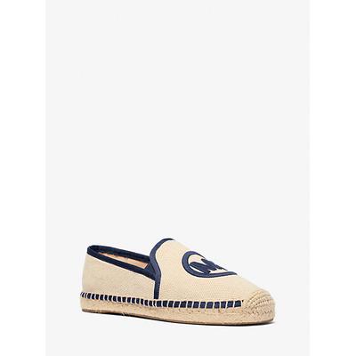 Michael Kors Hastings Two-Tone Cotton Blend Canvas Espadrille Blue 6.5