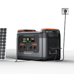 smy Powerstation 2047,5 Wh Ultra-Fast-Aufladen von 0-100% in 1 Std., Mobiler Stromspeicher, 1200 W DC-In, 2400W AC-Out, und 4x USB-C Ausgang, Sola Image