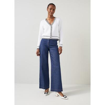 River Cream & Black Boxy Textured Cardigan, Ivory Black