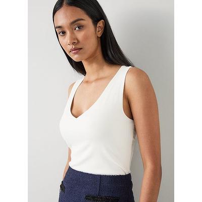 Athena Cream Jersey Vest Top, Ivory