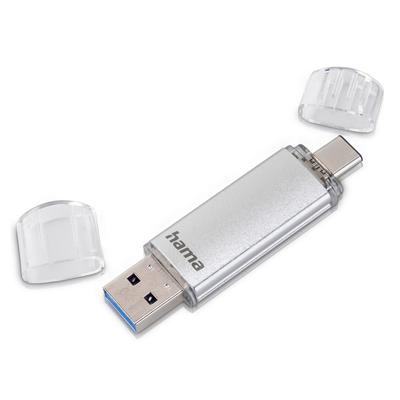HAMA USB-Stick "C-Laeta, Type-C USB 3.1/USB 3.0", silber (silberfarben), 128 GB, USB-Sticks Image