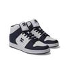 Sneaker DC SHOES "Manteca 4 Hi", Gr. 9(42), blau (weiß, navy), 51.34% Leder, 48.66% Synthetikmaterial, Schuhe