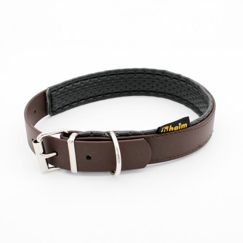 Heim Halsband weich gefüttert braun 39-49cm Halsumfang, 25mm breit Hund