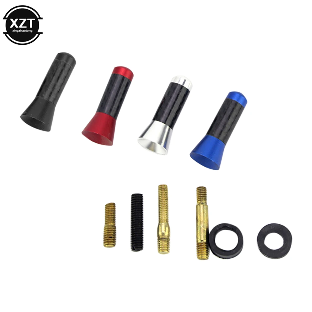 Antenna per auto da 3,5 cm Antenna in fibra di carbonio Antenna corta Radio FM/AM Antenne per ricezione in metallo Accessori per antenne per autoradio