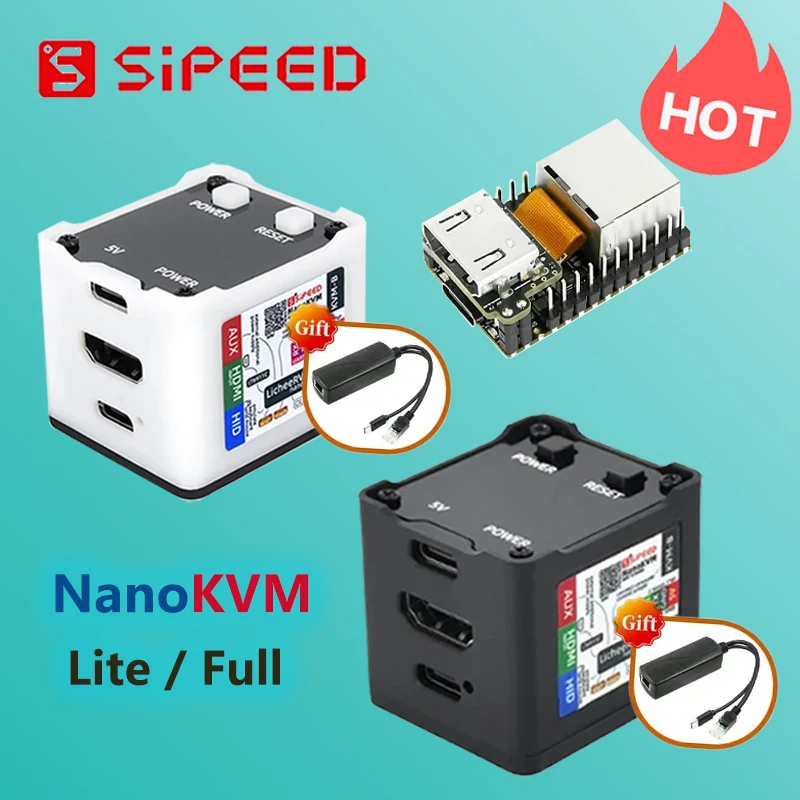 Sipeed NanoKVM Full NanoKVM Lite Mini-Fernbedienung, Betrieb und Wartungsserver, HDMI Raspberry Pi Lichee Nano KVM Image