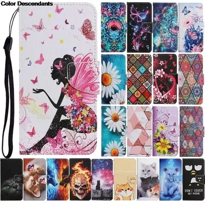 S23 FE S 24 Wallet Phone Case for Funda Samsung Galaxy S23 Ultra S24 Plus S 23 Cases 3D Cat Leather