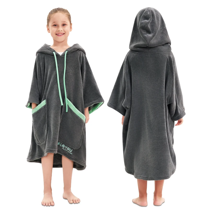 Kinder-Kapuzenhandtuch für Kleinkinder, Jungen und Mädchen, Badetücher für Strand, Schwimmbad, saugfähiger Wickelponcho, Roben für Kinder von 2–12 Jahren