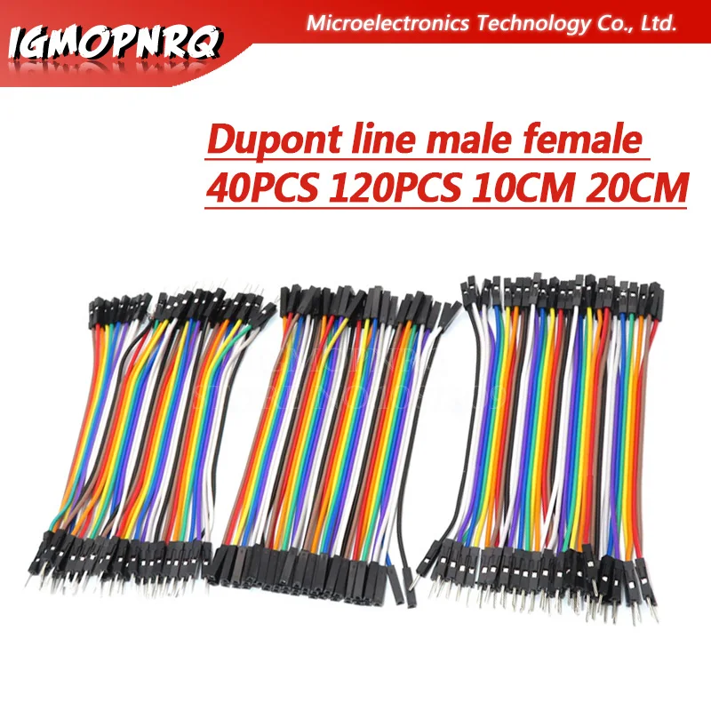 40 stücke 120 stücke Dupont-Linie 10cm 20cm männlich zu männlich männlich zu weiblich und weiblich zu weiblich Jumper Dupont-Kabel für Arduino DIY-Kit Image