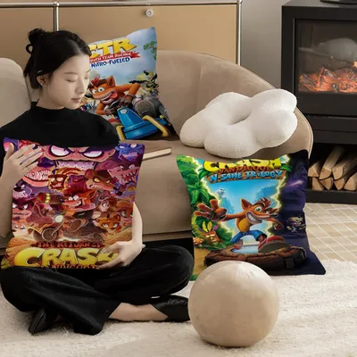 Videospiel C-Crash B-Bandicoot Kissenbezug für Schlafzimmer, Zimmer und Wohnzimmer, Sofa, Image