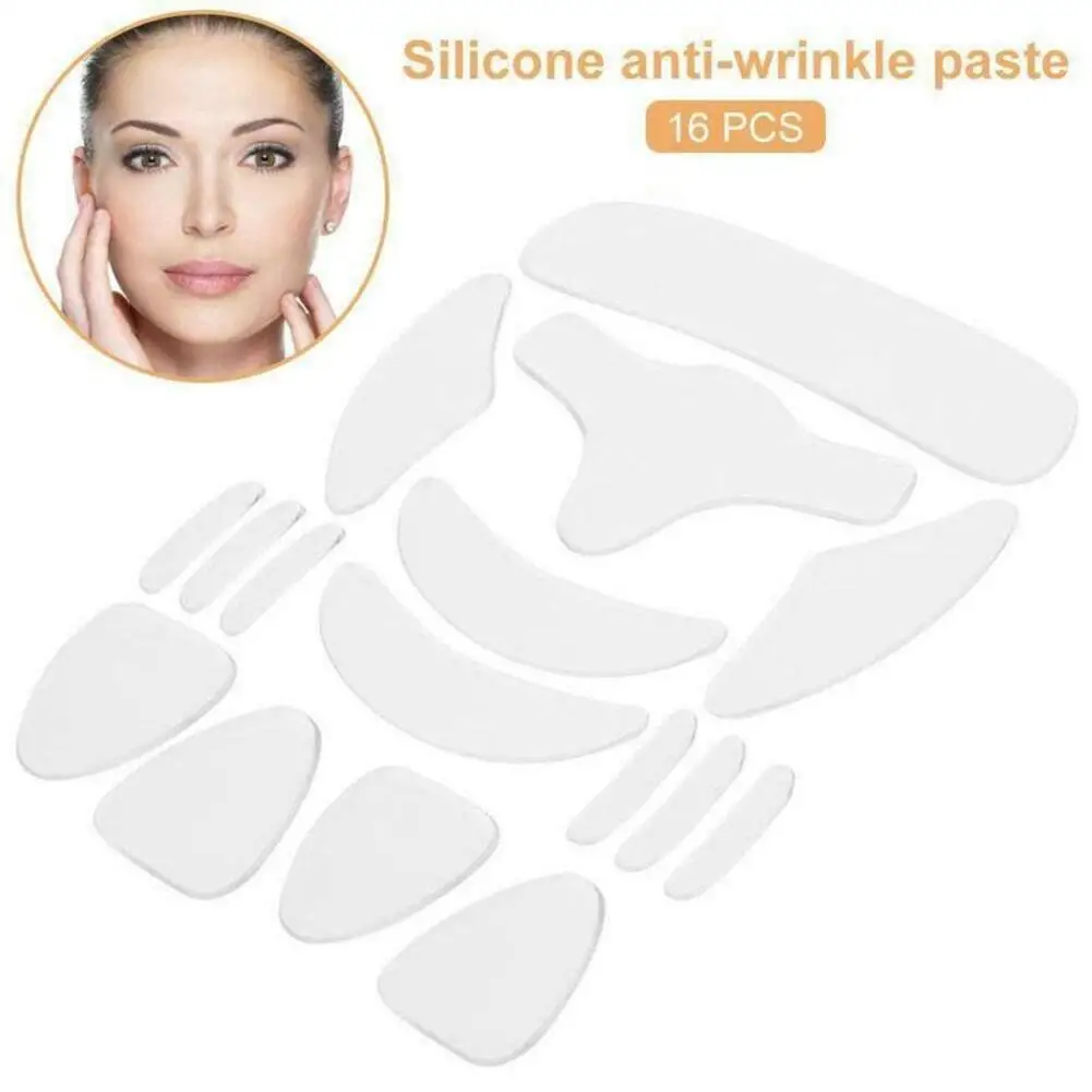 16/18PCS nastri per la rimozione delle rughe del viso Silicone antirughe viso fronte guancia mento adesivo Anti invecchiamento cura della pelle patch di sollevamento