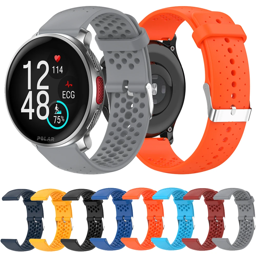 Sport Silikon 20mm 22mm Armband für Polar zündung 2 Band Aussicht v3 m2 m/vereinigen/Körnung x Armband Gürtel Zubehör ersetzen Image