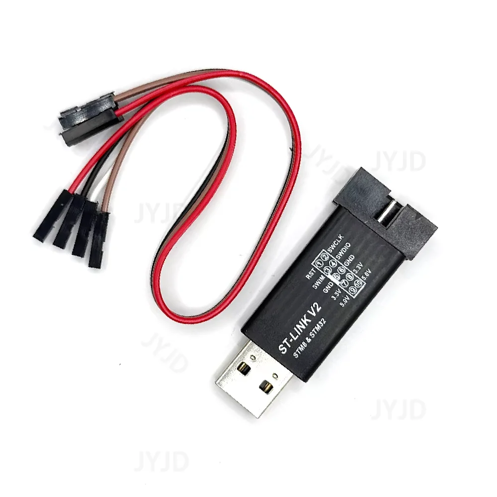 1Set ST LINK Stlink ST-Link V2 Mini STM8 STM32 Simulator Download Programmierer Programmierung Mit Abdeckung DuPont Kabel ST Link V2 Image