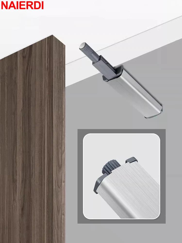 NAIERDI 10/20er-Pack magnetische Schrankschnäpper, Türriegel aus Edelstahl zum Öffnen, Dämpferpuffer-Türschnäpper für Schubladen, Kleiderschrank Image