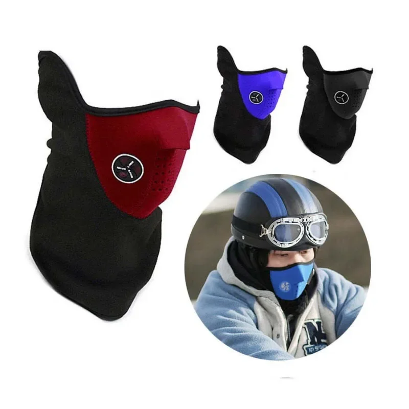 Winter Motorrad Fleece Thermo Gesichtsmaske Sturmhaube Winddicht Warm Halten Reiten Gesichtsschutz Winter Outdoor Reitmaske Image