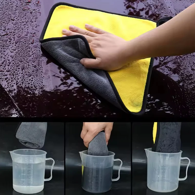 Auto Waschen Mikrofaser Handtuch Reinigung Trocknen Tuch Trocknen Handtuch Auto Pflege Detaillierung Auto Waschen Handtuch Liefert Multifunktionale Tücher Image