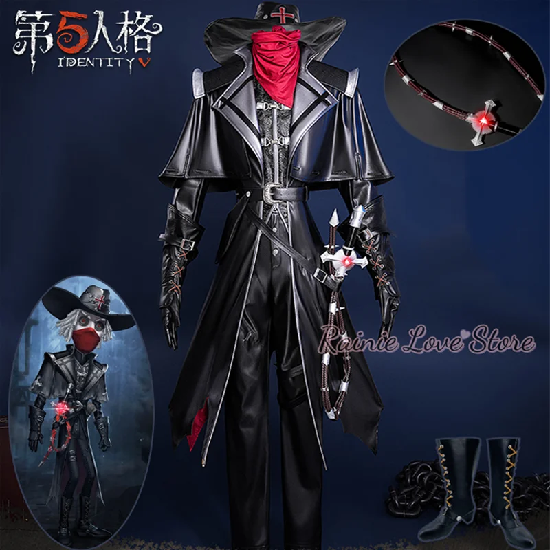 Spiel Identität V Cowboy Cosplay Kostüm Misfit Outfit Cowboy Cos Schuhe Kevin Ayuso Für Hallowmas Karneval Erwachsene Frauen Männer Image