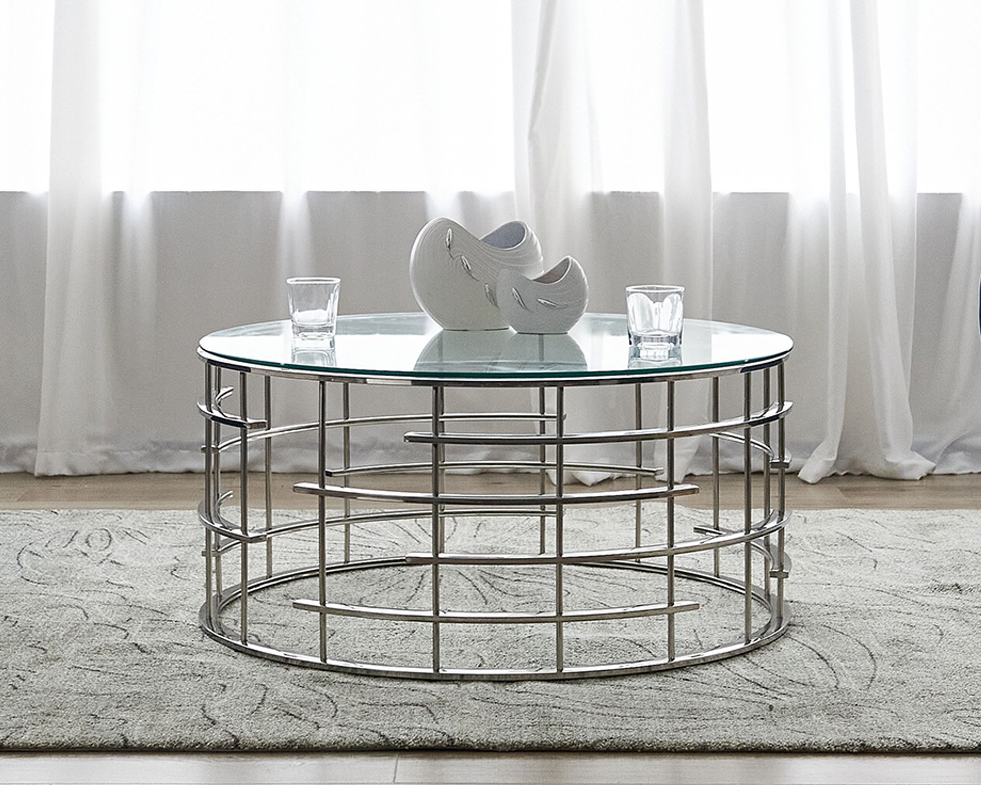 SalesFever »Astra« Couchtisch silber 90x42x90 cm