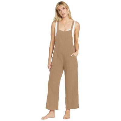 Jumpsuit BILLABONG "Pacific Time", Damen, Gr. S, US-Größen, grün (khaki), 100% Baumwolle, Langarm, Overalls Image