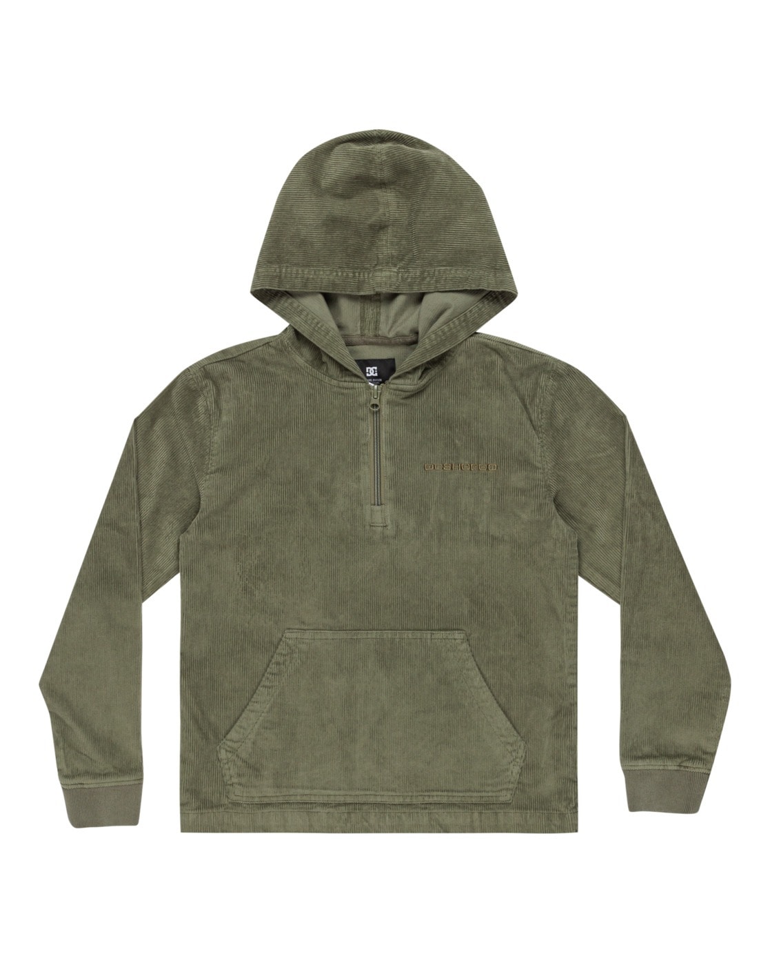 Hoodie DC SHOES "Belview", Jungen, Gr. 10(140-148cm), grün (deep lichen grün), 98% Baumwolle, 2% Elasthan, Sweatshirts Hoodie