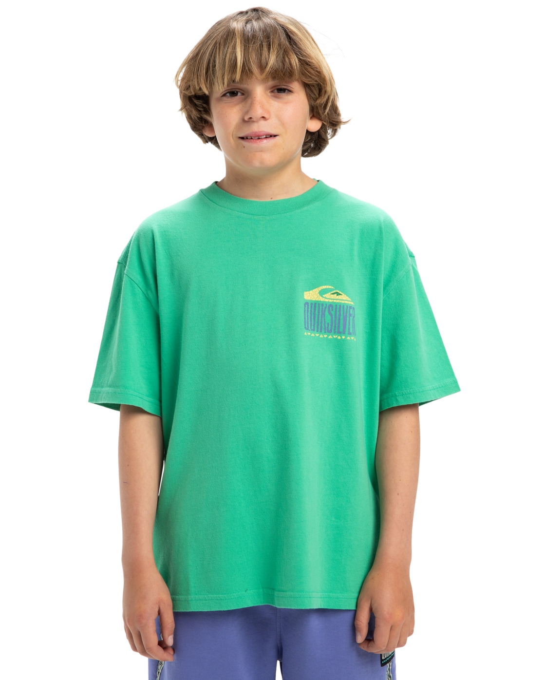 T-Shirt QUIKSILVER "World Force", Jungen, Gr. 16, grün (grün spruce), Obermaterial: 100% Walkfrottier;, Shirts T-Shirt