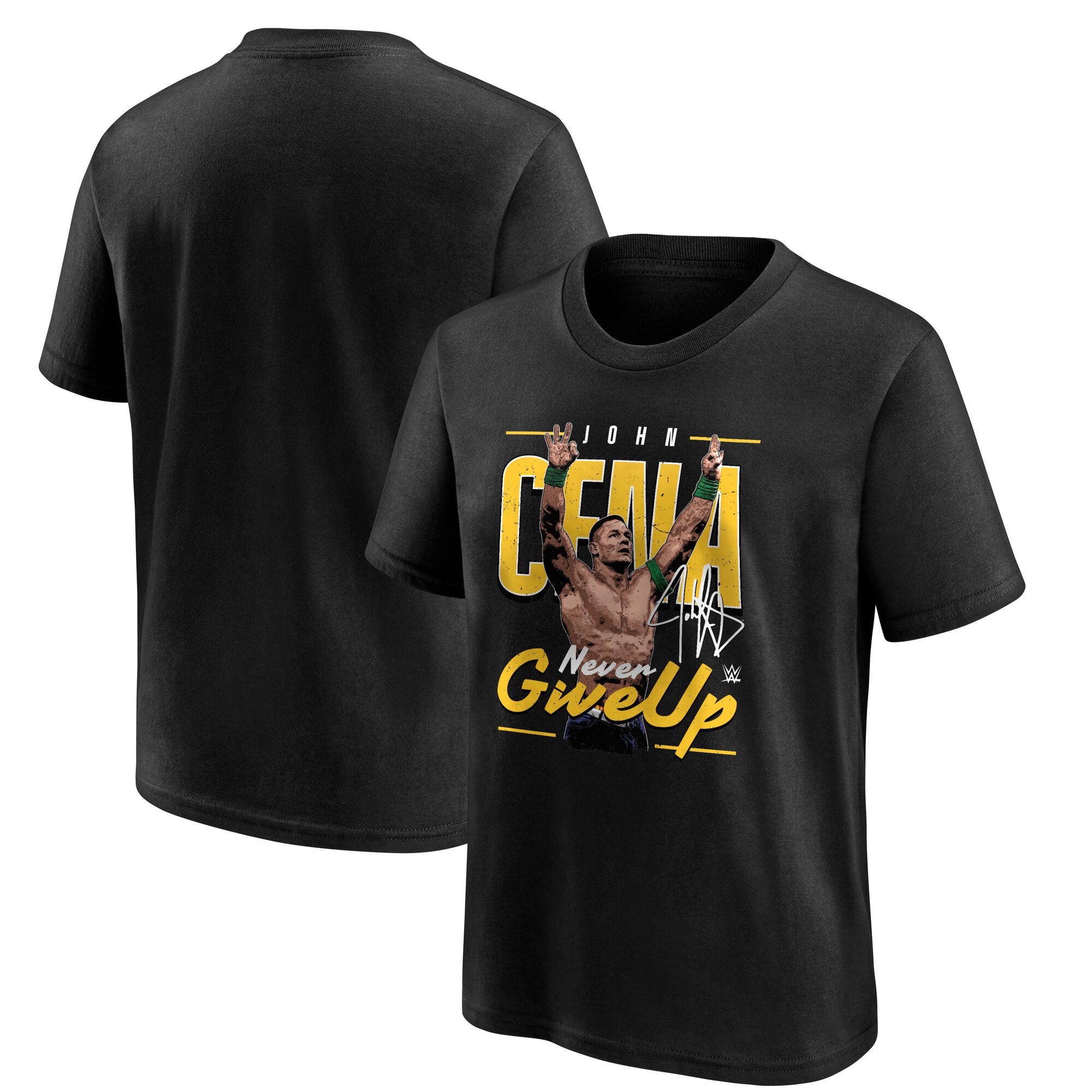WWE John Cena Never Give Up T-Shirt - Schwarz - Jugendliche Image
