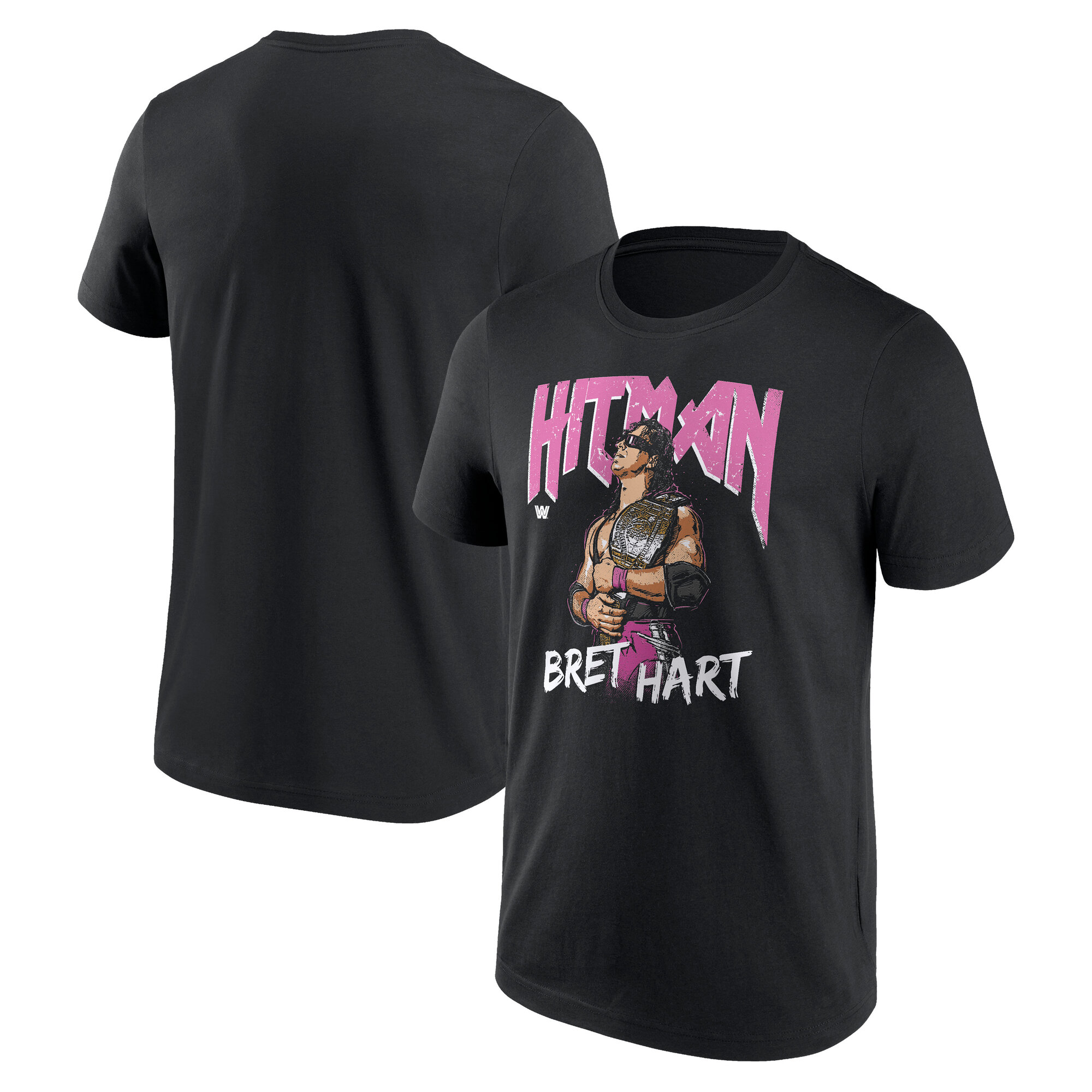 WWE Bret Hart Pop T-Shirt - Schwarz - Herren Image